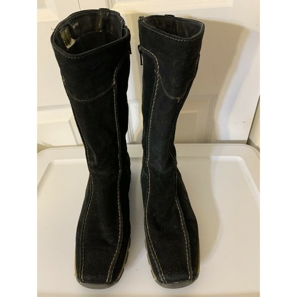 ALDO 12" Winter Boot Women Sz US 9.5 EU 40 Italian Suede Leather MidCalf SideZip - Picture 3 of 9